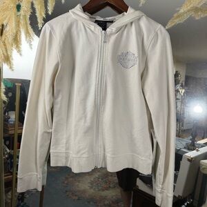 Harley Davidson Women’s White Casual Rhinestone Jacket
